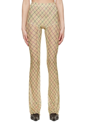 KNWLS Yellow Polyester Trousers