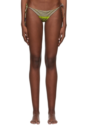 Versace Underwear Green La Greca Bikini Bottom