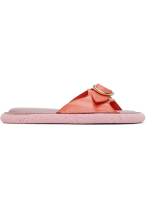 Dries Van Noten Pink Leather Flat Sandals