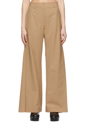 CO Tan Polyester Trousers