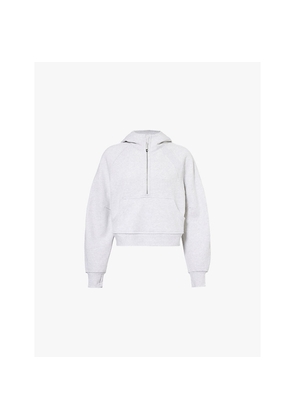 Womens Lululemon Scuba Brand-Embroidered Cotton-Blend Hoody