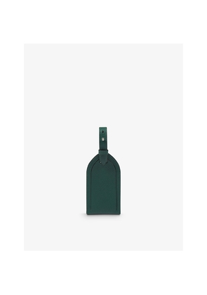 Smythson Panama Logo-Embossed Leather Luggage Tag