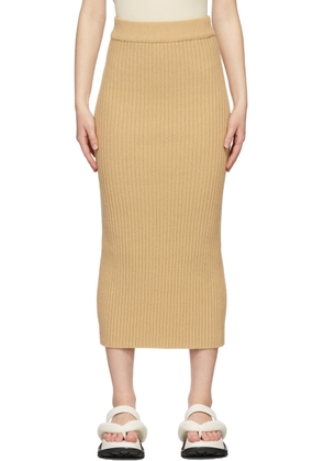 LVIR Beige Knit Long Skirt