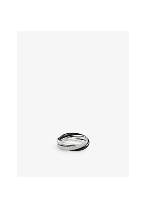 Cartier Trinity Small 18ct White-Gold, Ceramic and 0.46ct Brilliant-Cut Diamond Ring