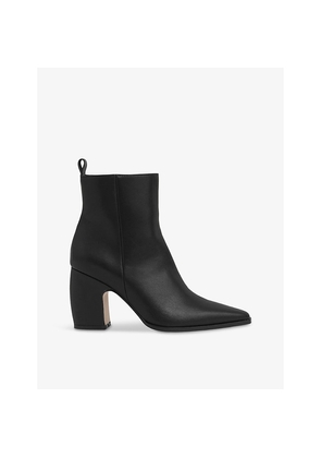Womens Reiss Amy Block-Heel Leather Ankle Boots