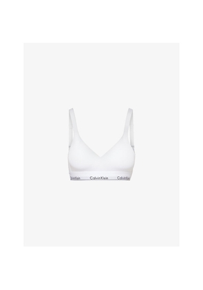 Womens Calvin Klein Modern Lift Moulded-Cup Cotton-Jersey Bralette