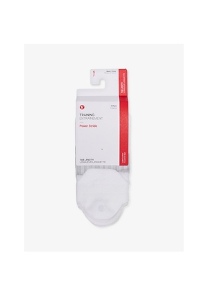 Womens Lululemon Power Stride Pack Of Three Stretch-Woven Socks