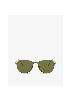 Mens Persol Po5003St Titanium Titanium and Crystal Sunglasses