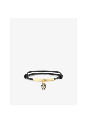 Bvlgari Serpenti Forever Gold-Plated Brass, Agate, Enamel and Cord Bracelet