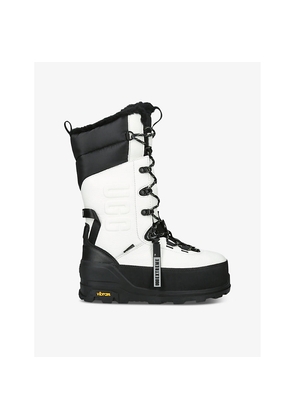 Womens UGG Shasta Logo-Debossed Leather-Blend High Boots