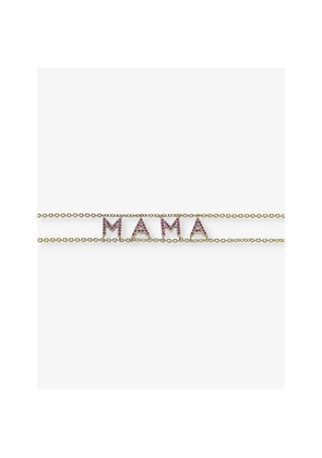 Womens Roxanne First Mama Say Something 14ct Yellow-Gold and 0.46ct Sapphire Bracelet