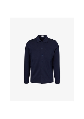 Mens Arne Buttoned Regular-Fit Cotton-Blend Overshirt