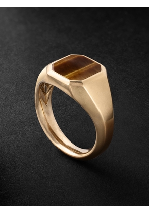 David Yurman - Streamline® 18-Karat Gold Tiger's Eye Signet Ring - Men - Gold - 9
