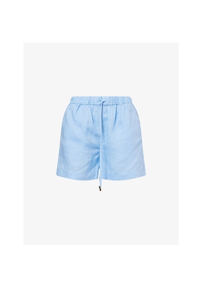 Womens Heidi Klein Hydra Mid-Rise Linen Shorts