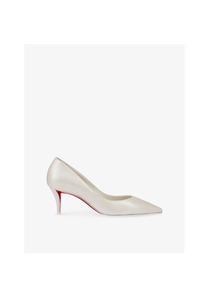 Womens Christian Louboutin Miss Z 60 Pearlescent Leather Pumps