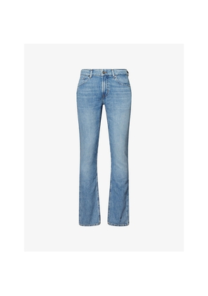 Mens 7 For All Mankind The Straight Five-Pockets Denim and Linen Jeans