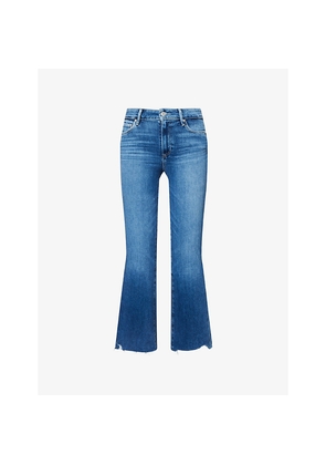 Womens Paige Colette Cropped Flared Stretch-Denim Jeans