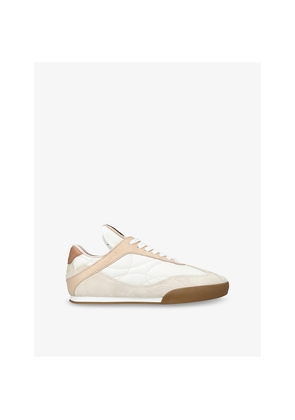 Womens Chloe Kick Brand-Patch Leather Low-Top Trainers