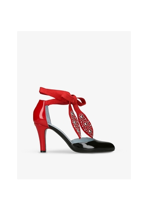 Womens Valentino Garavani Foliefoliage Dorsay 85 Leather Heeled Sandals