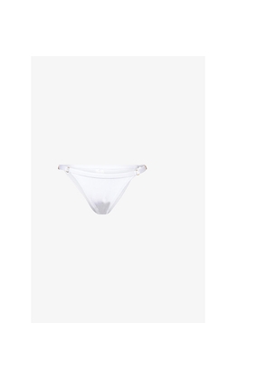 Womens Gracejacob Shimmer Mid-Rise Bikini Bottoms