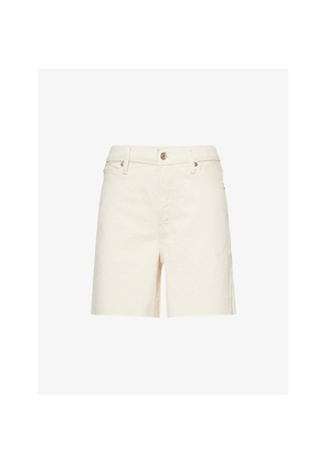 Womens Frame The Timeless High-Rise Denim Shorts