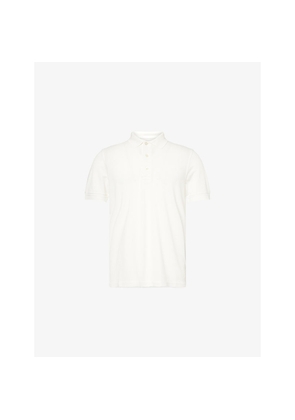 Mens Tom Ford Short-Sleeve Piquet  Cotton-Blend Polo Shirt