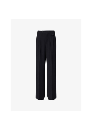 Womens Paige Brigida Wide-Leg Crepe Trousers