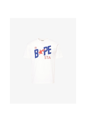Mens A Bathing Ape Star Graphic-Print Cotton T-Shirt