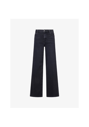 Womens Frame Le Slim Palazzo Wide-Leg Cotton-Blend Jeans