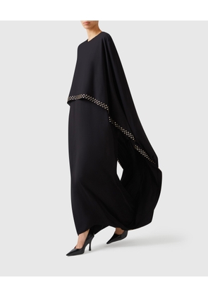 Stella McCartney - Lead-Free Crystal Cape Gown, Woman, Black, Size: 40