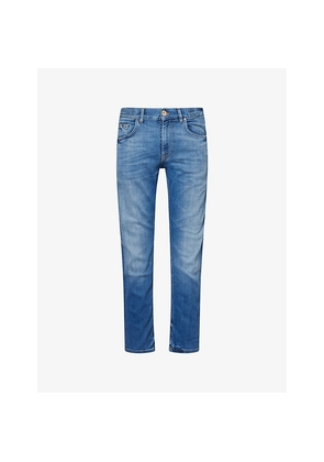 Mens Eleventy Slim-Fit Tapered-Leg Stretch-Denim Blend Jeans