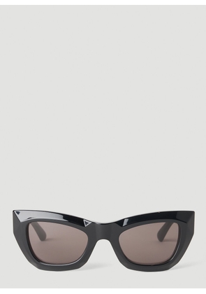 Bottega Veneta Cat Eye Sunglasses - Woman Sunglasses Black One Size
