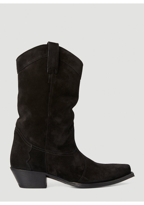 Saint Laurent Lukas Western Boots - Woman Boots Black Eu - 37