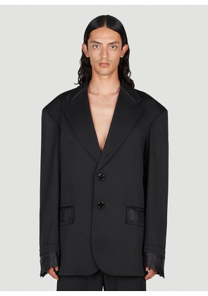 MM6 Maison Margiela Satin Trim Oversized Blazer - Man Blazers Black M