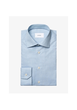 Mens Eton Signature Contemporary-Fit Cotton-Twill Shirt
