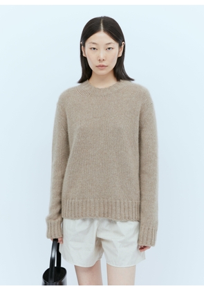 The Row Devyn Cashmere Sweater - Woman Knitwear Beige M