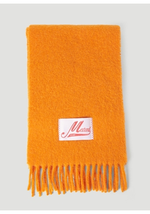 Marni Logo Patch Scarf - Man Scarves Orange One Size