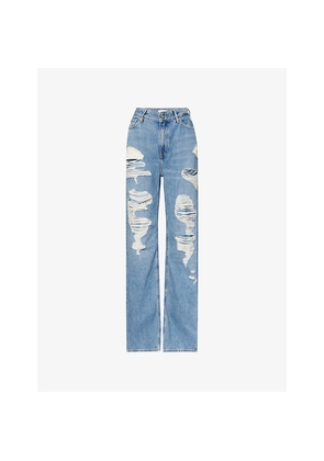 Womens Good American The Khloé High-Rise Relaxed Denim Jeans
