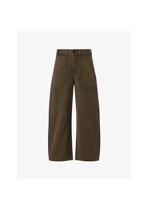 Womens Citizens Of Humanity Ayla Cargo Crop-Leg Cotton Trousers