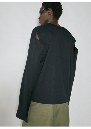 Comme des Garçons Homme Plus Asymmetric Long Sleeve T-shirt - Man T-shirts Black 3