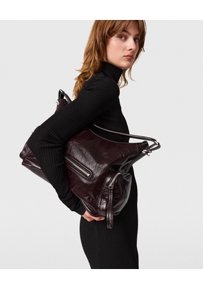 Stella McCartney - Zip-Neck Ribbed Knit Midi Dress, Woman, Black, Size: L