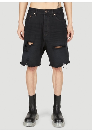 Balenciaga x adidas Striped Baggy Shorts - Man Shorts Black S
