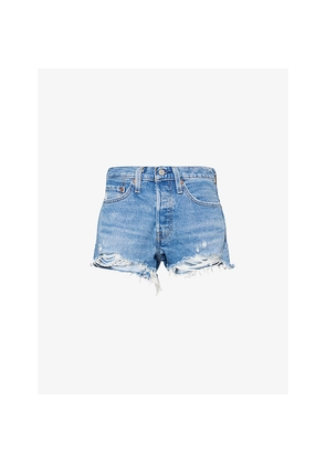 Womens Levis 501® Original High-Rise Denim Shorts