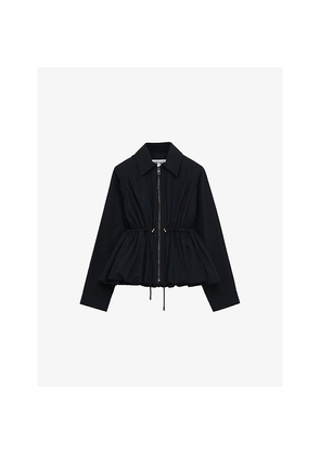 Womens Loewe Drawstring-Waist Cotton-Blend Jacket