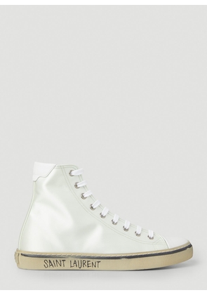 Saint Laurent Malibu Satin Sneakers - Woman Sneakers White Eu - 36