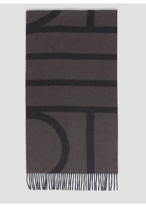 TOTEME Monogram Jacquard Wool Scarf - Woman Scarves Grey One Size