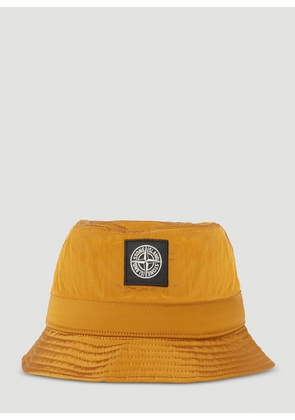 Stone Island Compass Patch Bucket Hat - Man Hats Orange M