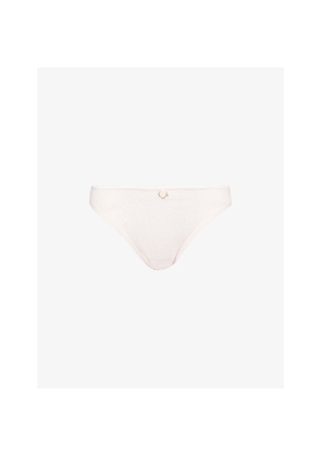 Womens Ru & Rocka x The Nap Co Pointelle Cotton-Jersey Thong