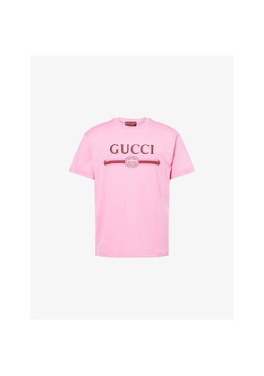Mens Gucci Logo-Print Relaxed-Fit Cotton-Jersey T-Shirt