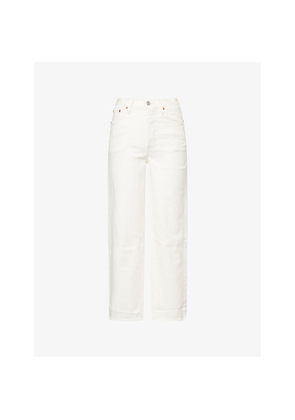 Womens Levis Ribcage High-Rise Straight Ankle Denim Jeans